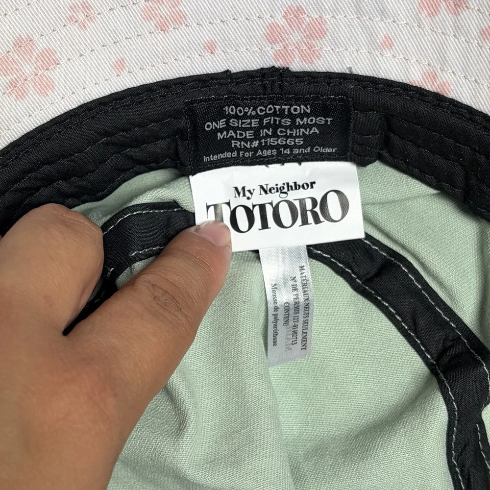 Studio Ghibli My Neighbor Totoro Sakura Bucket Hat Mint Sage Green Cherry OS